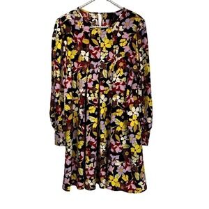 Who What Wear 70's Style Floral Dress SZ L